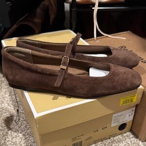 Dolce Vita Brown Suede Flats with Strap